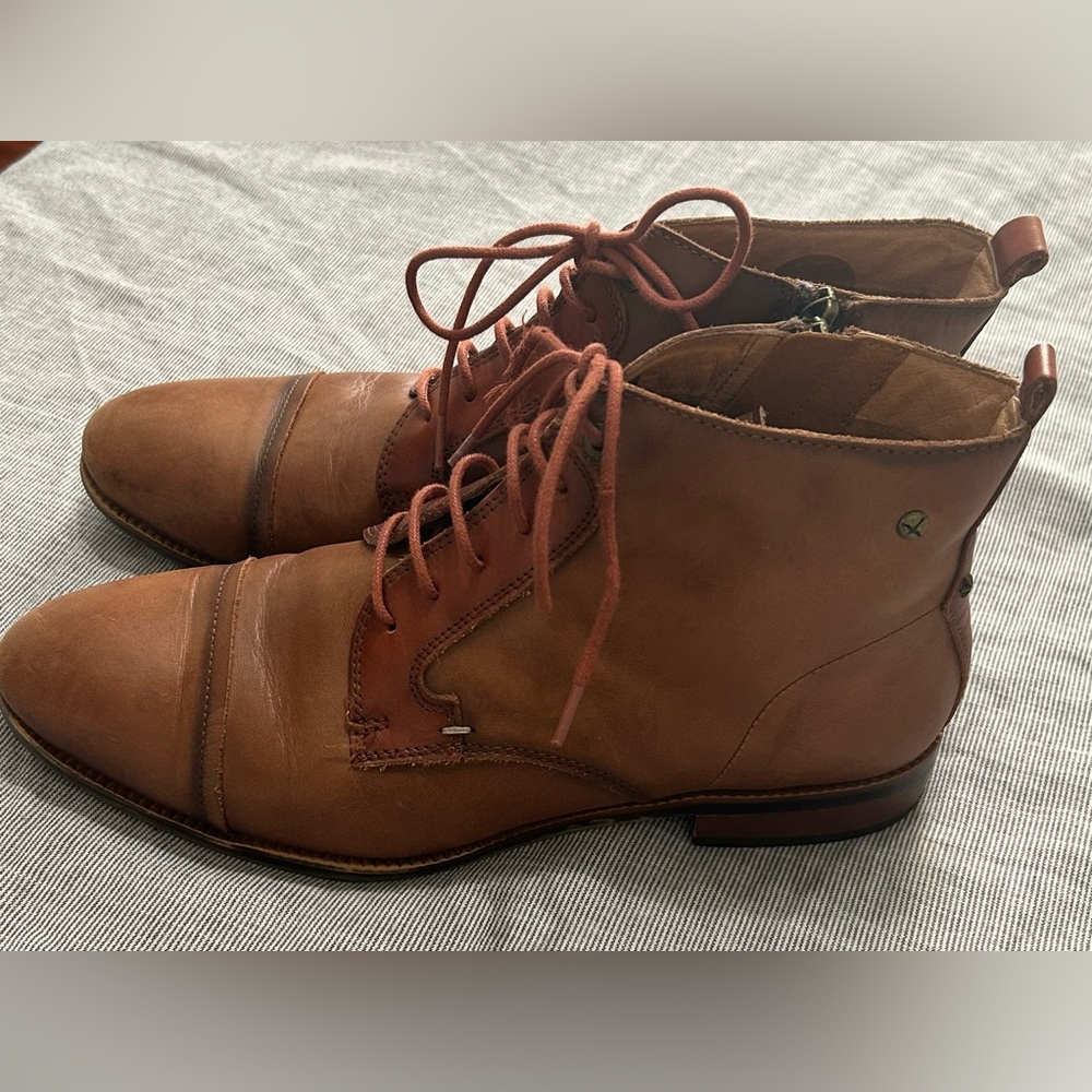 Pikolinos Cap Toe Ankle Boot Lace-Up Men’s 41 Brown Leather Chukka
